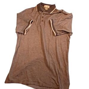 Hunt Club Men's Two-Tone Gray Short Sleeve Shirt - M